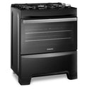 Fogão 5 Bocas Continental Preto Automático com TOP Limpa Fácil e Mesa de Vidro FC5GP - Bivolt