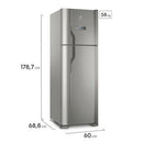 Geladeira Electrolux Frost Free 371L Turbo Congelamento Duplex Cor Inox DFX41 127V