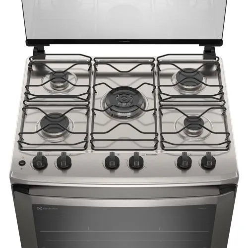Fogão Electrolux 5 Bocas FE51C Perfect Cook e Vapor Bake – Cinza – BIVOLT
