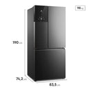 Refrigerador Electrolux IM8B 590L Frost Free Inverter Multidoor – Preto – 127V