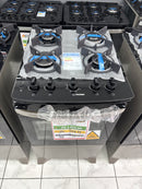 Fogão 4 Bocas Electrolux Efficient FE4GG Cinza Bivolt com Mesa de Vidro