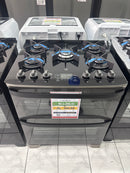 Fogão de Piso 5 Bocas Electrolux Expert FE5AD Cinza Bivolt com Função Air Fryer 2 Fornos - 220v