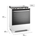 Fogão Electrolux 5 Bocas FE5IB Perfect Cook e Vapor Bake – Branco – BIVOLT