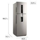 Refrigerador Electrolux IW45S 409L Frost Free Inverter com Água na Porta – Inox Look – 127V