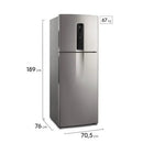 Refrigerador Electrolux IT70S 480L Frost Free Inverter Efficient Smart – Inox Look – BIVOLT