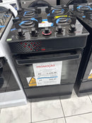 Fogão 4 Bocas Esmaltec Ideal Pop Mesa de Vidro Automático Preto Bivolt