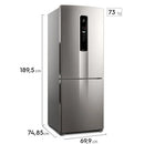 Refrigerador Electrolux IB7S 490L Inverse Frost Free Inverter Efficient – Inox Look – 127V