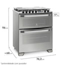 Fogão Electrolux 5 Bocas 76DXR Inox com 2 Cavidades – BIVOLT