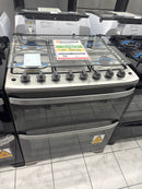 Fogão 5 bocas Electrolux Cinza Experience com Duplo Forno, PerfectCook360 e Vapor Bake FE5DC - 220v