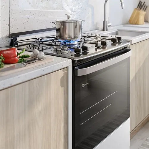 Fogão Electrolux 5 Bocas FE5IB Perfect Cook e Vapor Bake – Branco – BIVOLT