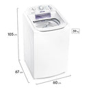 Máquina de Lavar Electrolux 10,5kg Branca Turbo Economia com Jet&Clean e Filtro Fiapos LAC11 127V