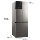 Refrigerador Electrolux IM7S 480L Frost Free Inverter – Inox Look – 127V