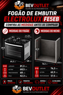 Fogão de Embutir Electrolux FE5EB 5 Bocas PerfectCook Preto - 220v