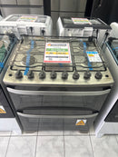 Fogão de Piso 5 Bocas Electrolux Experience FE5DC Cinza Bivolt com Duplo Forno