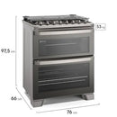 Fogão Electrolux 5 Bocas FE5DC Duplo Forno Perfect Cook 360 e Vapor Bake – Cinza – BIVOLT