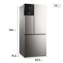 Refrigerador Electrolux IM8S 590L Frost Free Inverter Multidoor – Platinum – 127V