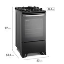 Fogão Electrolux 4 Bocas FE4GP Mesa de Vidro Perfect Cook e Vapor Bake – Preto – BIVOLT