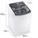Máquina de Lavar Electrolux 17kg Branca Premium Care com Cesto Inox e Jet&clean LEC17 127V