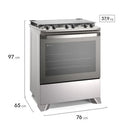 Fogão Electrolux 5 Bocas FE51C Perfect Cook e Vapor Bake – Cinza – BIVOLT